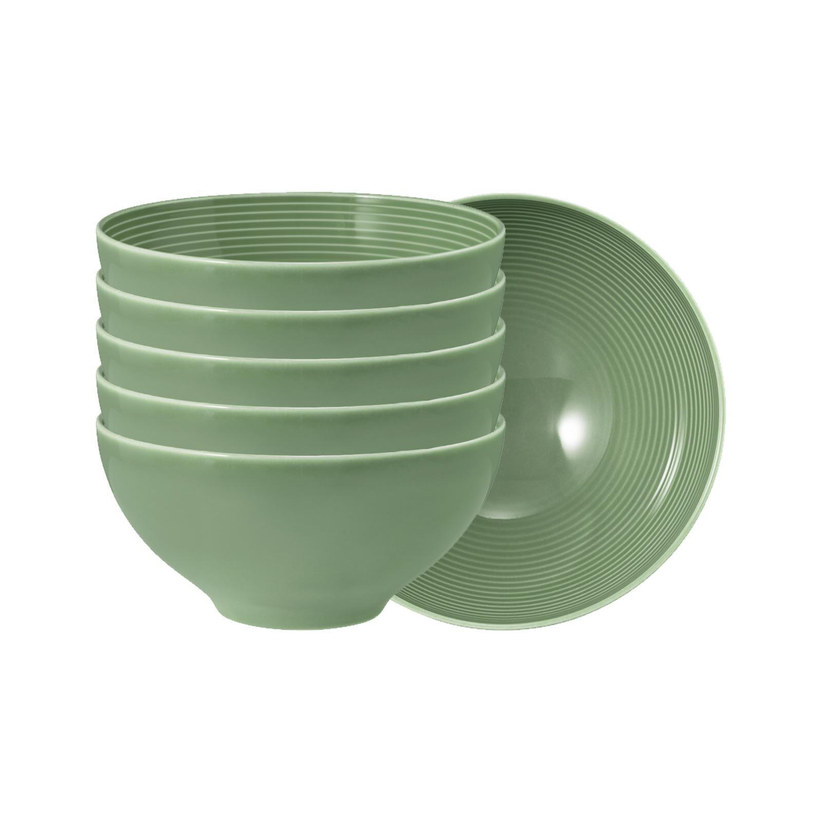 MÜSLISCHALEN Beat Color Glaze Salbeigrün ø 15,7 cm 6er Set - Grün, Keramik (15.7cm) - Seltmann Weiden
