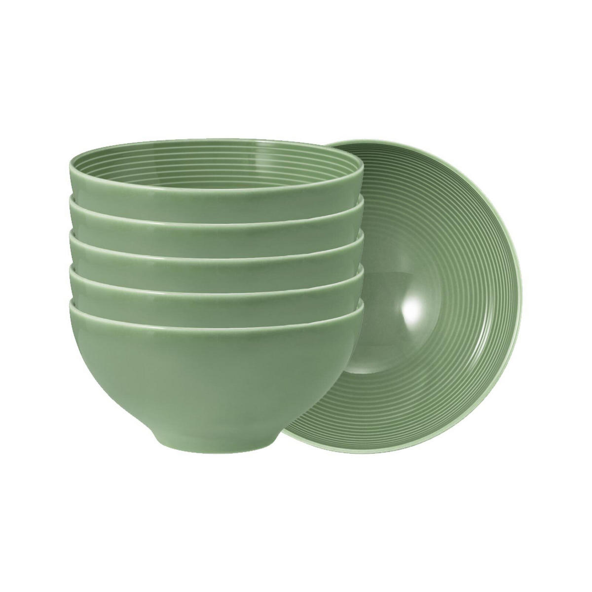 MÜSLISCHALEN Beat Color Glaze Salbeigrün ø 15,7 cm 6er Set - Grün, Keramik (15.7cm) - Seltmann Weiden