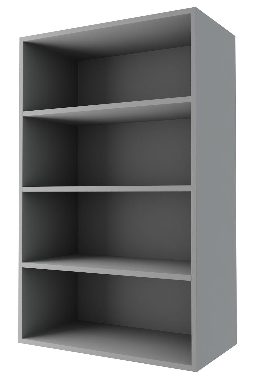 Thumbnail - Feldmann-Wohnen Küchenhängeschrank, Grau, Grau, Holz, 4 Fächer, Rechteckig, 60x96x32.5 cm, Küchen, Küchenmöbel, Küchensc...