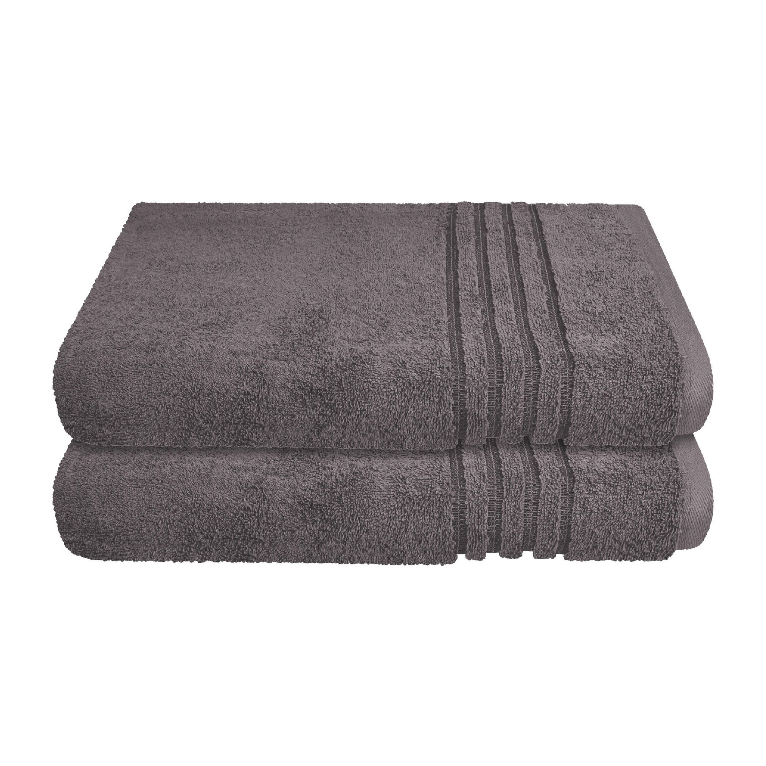 DUSCHTUCHSET Milano - 2-teilig - 70 x 140 cm - Dunkelgrau - Dunkelgrau, Textil (70/140cm) - SCHIESSER