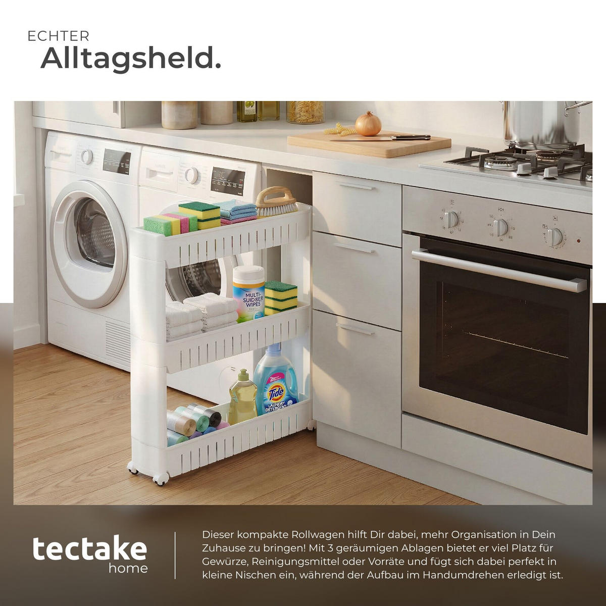 NISCHENREGAL Joe, 54 x 12 x 71 cm, weiß - Weiß, Textil (12/71/54cm) - tectake