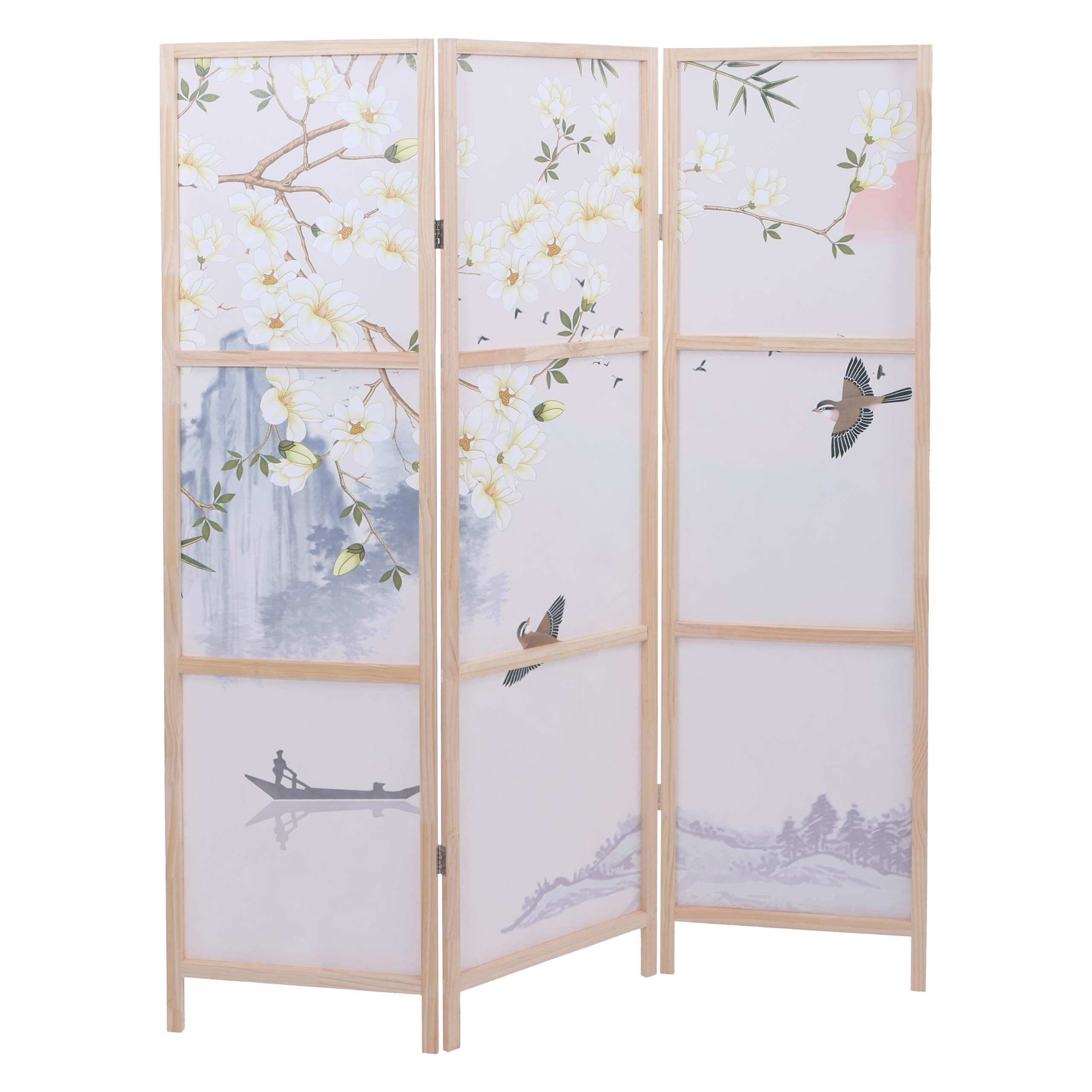 PARAVENT Blau - Blau, Holz (137/170/2cm) - MCW