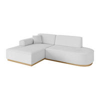 ECKSOFA Ottomane Links IREA-L1-v2 - 232x165x80 cm Weiß - Weiß, Holzwerkstoff/Textil (232/165cm) - ALTDECOR