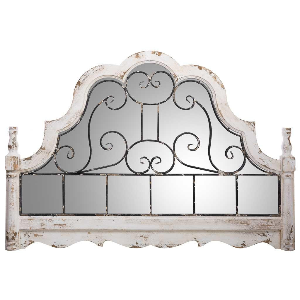 WANDSPIEGEL 128x6x89 cm - Weiß, Holz (128/89/6cm) - Wanderlust