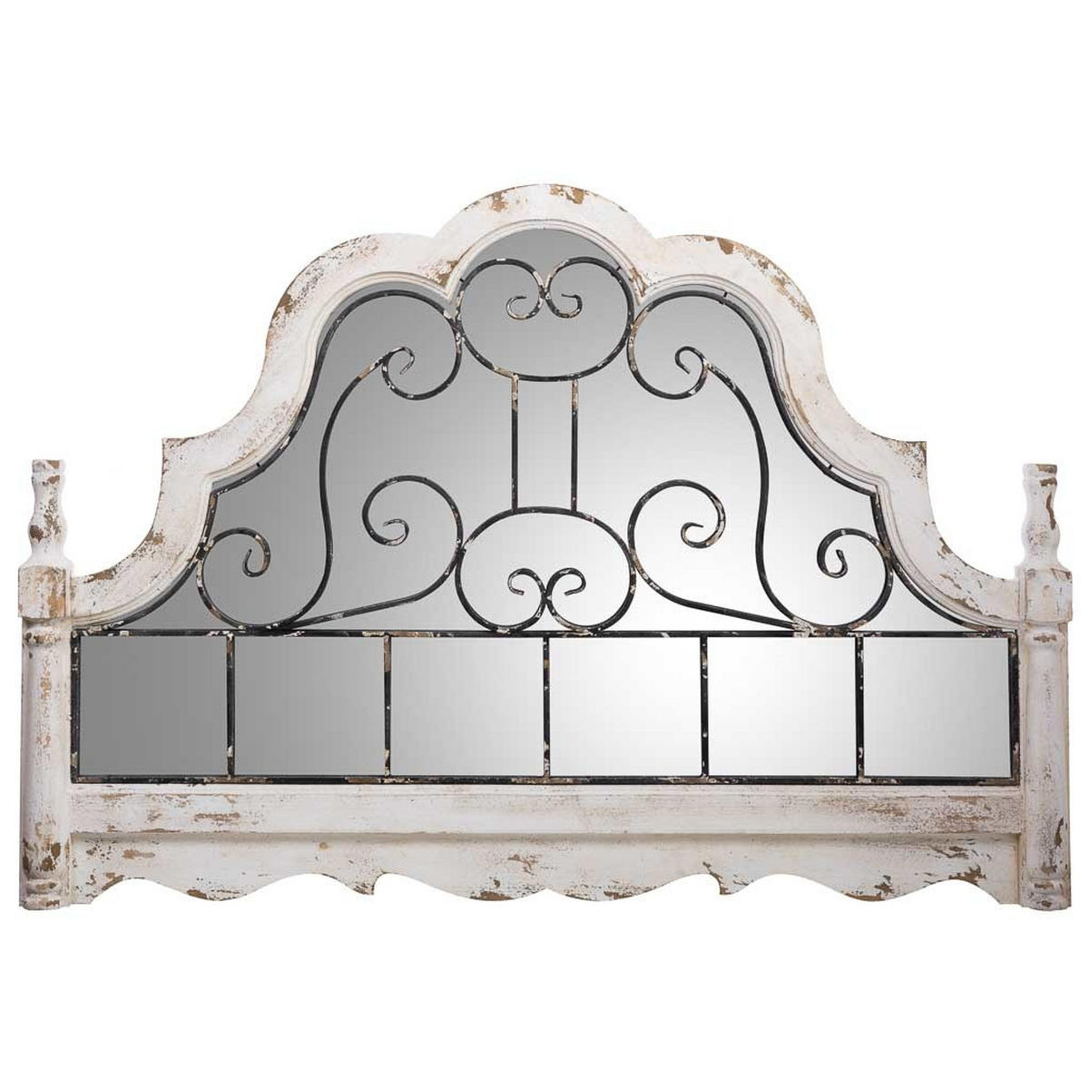 WANDSPIEGEL 128x6x89 cm - Weiß, Holz (128/89/6cm) - Wanderlust
