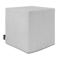 SITZWÜRFEL QUBIK 50/50/50 cm Cord Cool Gray - Hellgrau, Textil (50/50/50cm) - Dreamroots