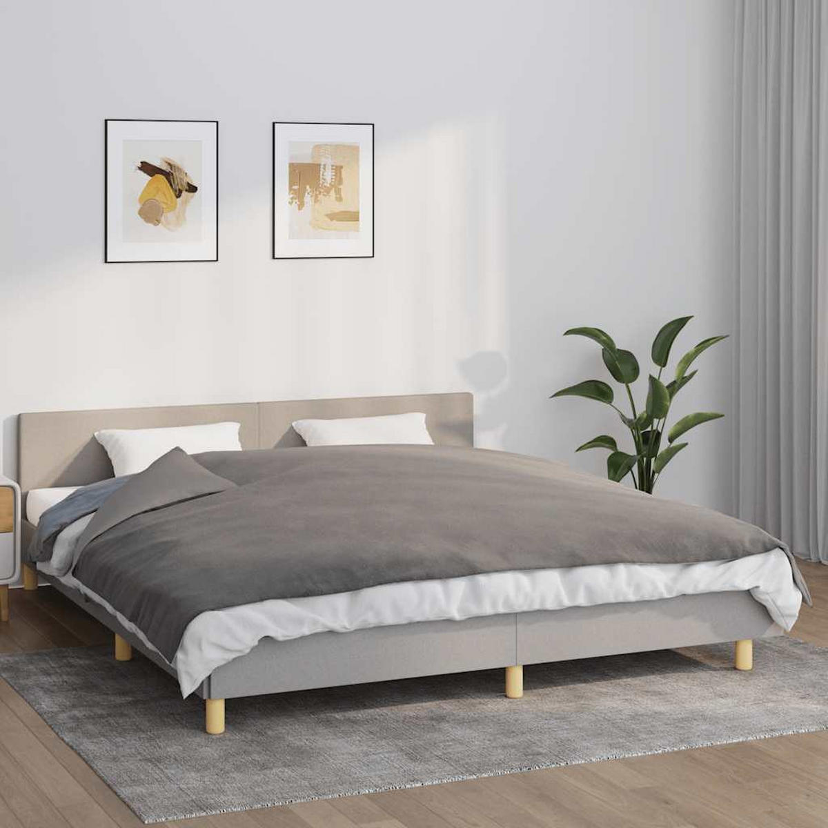 GEWICHTSDECKE Mit Bezug Grau 155/220 Cm 7 Kg Stoff - Grau, Textil (150/220cm) - vidaXL
