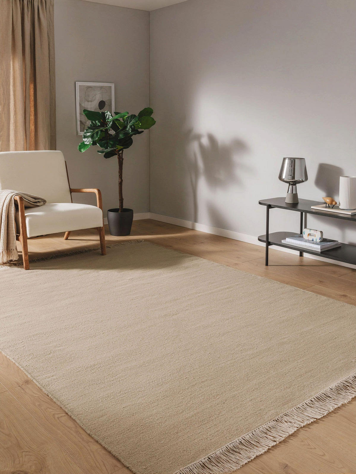 WOLLTEPPICH Liv Beige 60x100 cm - Beige, Textil (60/100cm) - benuta Pop