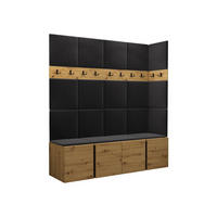 GARDEROBEN-SET Orion II - Anthrazit/Eiche Artisan, Holzwerkstoff/Kunststoff (168/186/46cm) - MIRJAN24