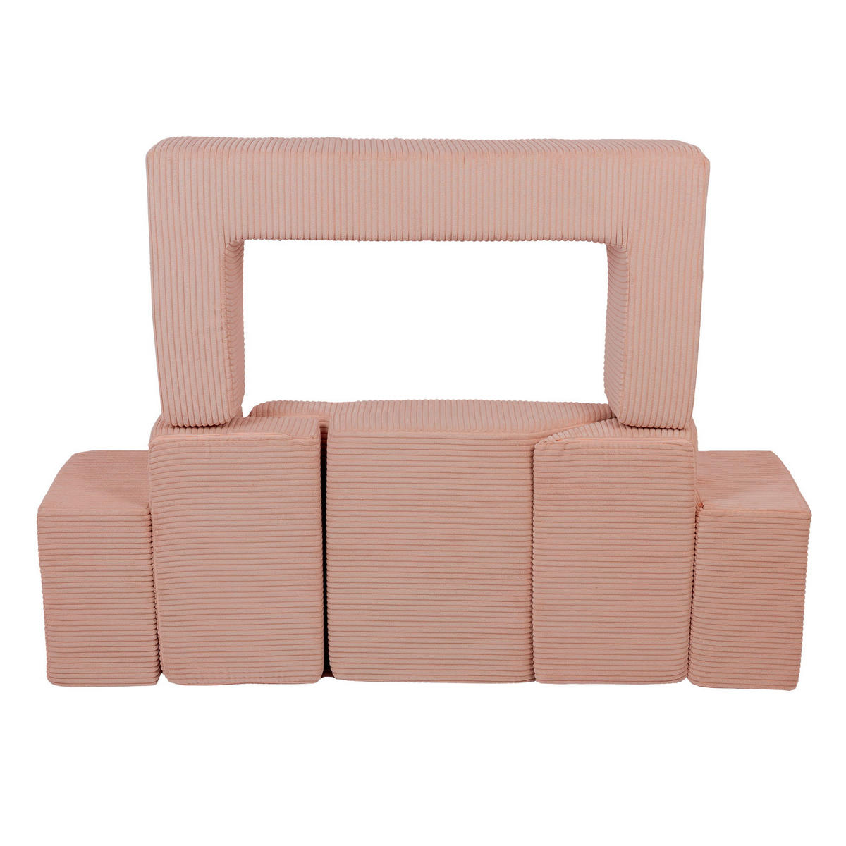 KINDERSOFA, Modulares Sofa für Kinder, Aesthetic, Puderrosa - Hellrosa, Textil (35/100/40cm) - MeowBaby