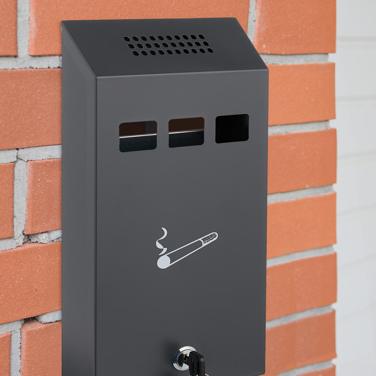 WANDASCHENBECHER - Anthrazit, Metall (15cm) - Relaxdays