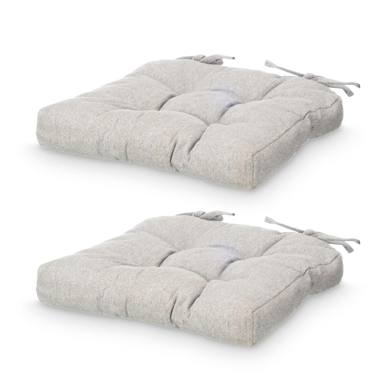 STUHLKISSEN Steppung 40/40 cm 2er Set - Hellgrau, Textil (40cm) - Giftdecor