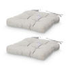 STUHLKISSEN Steppung 40/40 cm 2er Set - Hellgrau, Textil (40cm) - Giftdecor