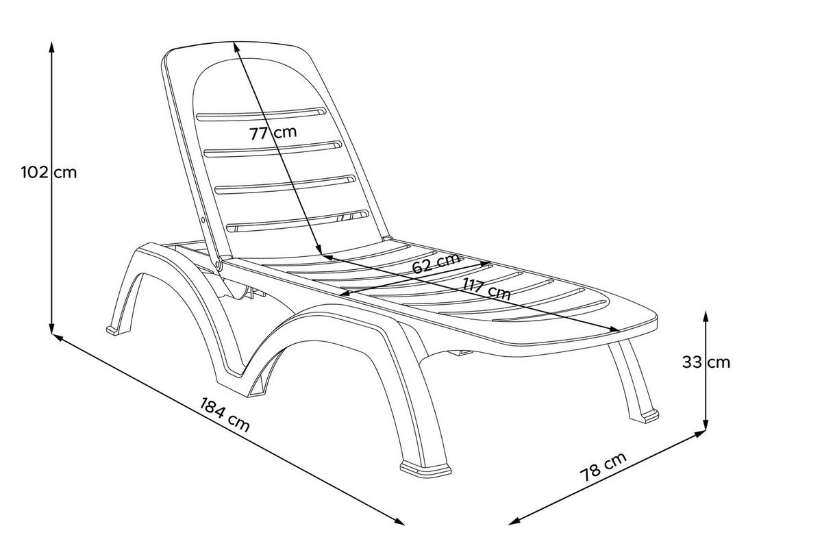 SONNENLIEGE BATSI, Weiß - Weiß, Kunststoff (78/102/184cm) - KONSIMO®