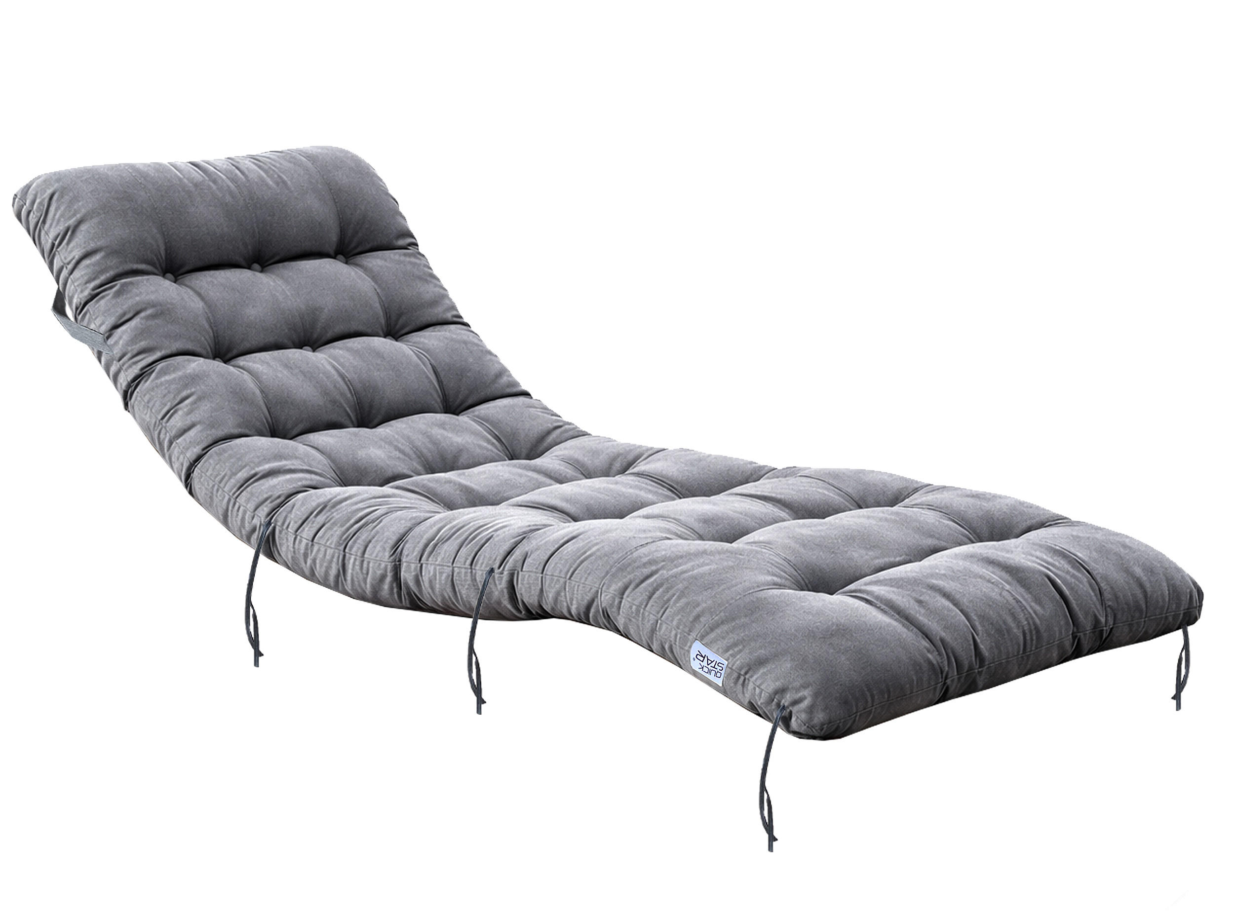 LIEGESTUHLAUFLAGE 157x57 cm Hellgrau - Hellgrau, Textil (57/10/157cm) - QUICK STAR