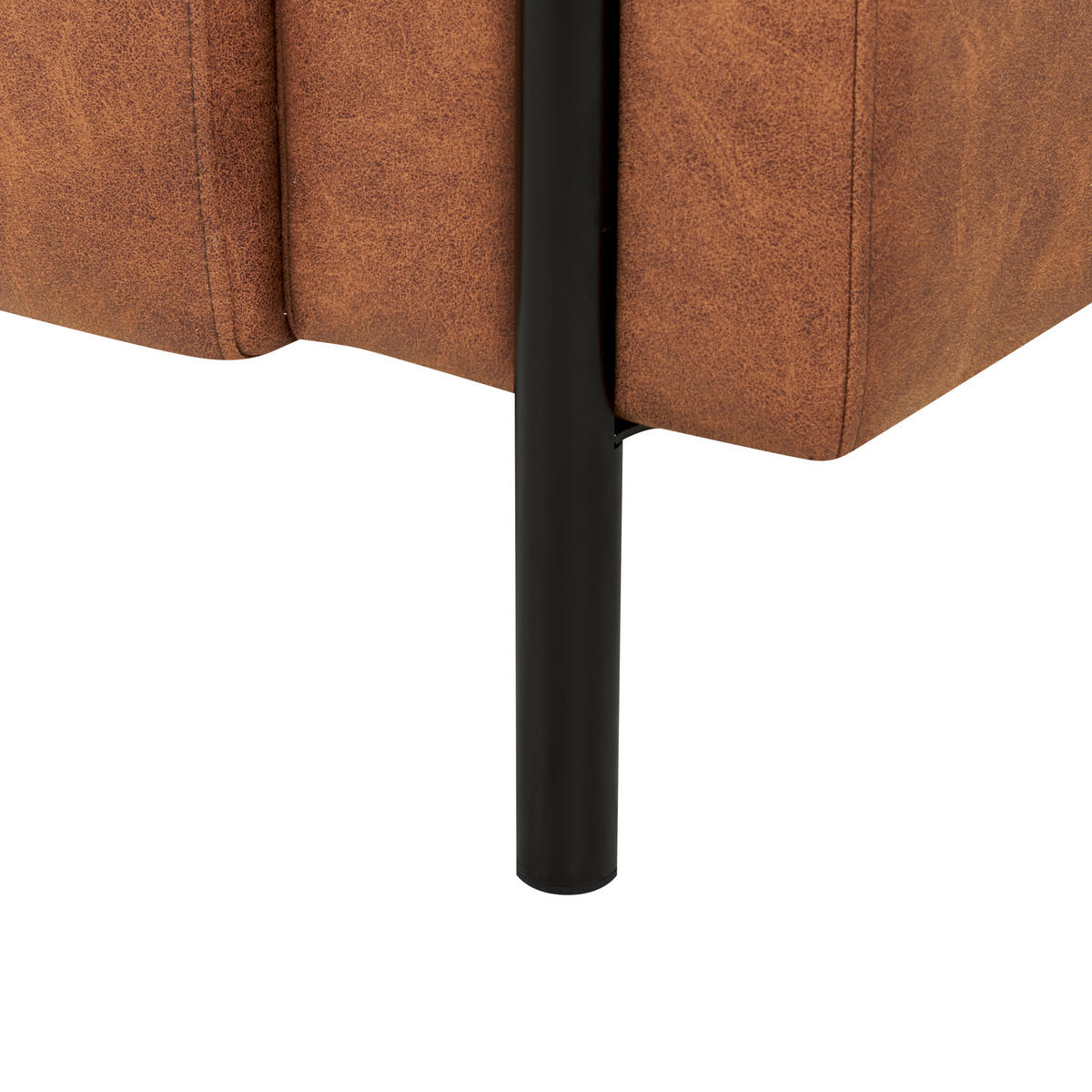 SESSEL Goldbraun Askim - Schwarz/Braun, Textil (123/79/95cm) - Beliani