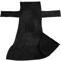 KUSCHELDECKE MIT ÄRMELN ,inklusive Tasche auf der Vorderseite,schwarz - Schwarz, Textil (170/200cm) - tectake