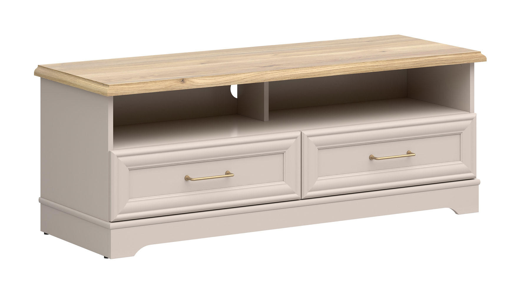 Feldmann-Wohnen Lowboard Braun, Eiche 124x47x44 cm