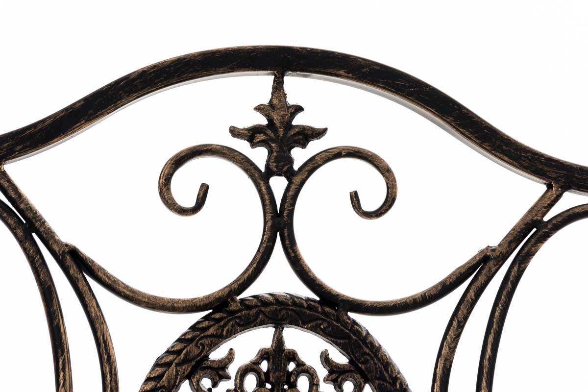 BALKONSET Bistroset Rizar Metall Bronze 2 Personen - Bronzefarben, Metall - DELUKE