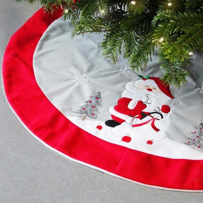 UNIQUE Living - Weihnachtsbaumrock Kiefer - 90x90cm - Mehrfarbig - Multicolor, Textil (90cm) - Unique Living