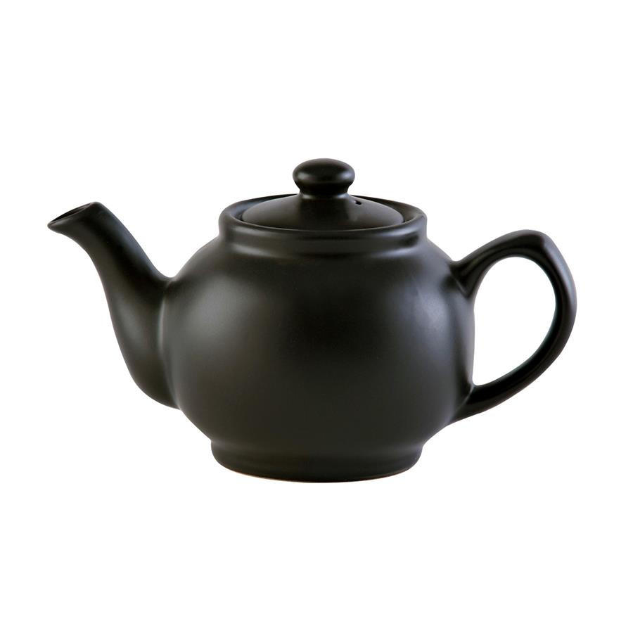 TEEKANNE 1100 ml Steingut matt schwarz, für 6 Tassen - Schwarz, Keramik (1.1L) - Price & Kensington