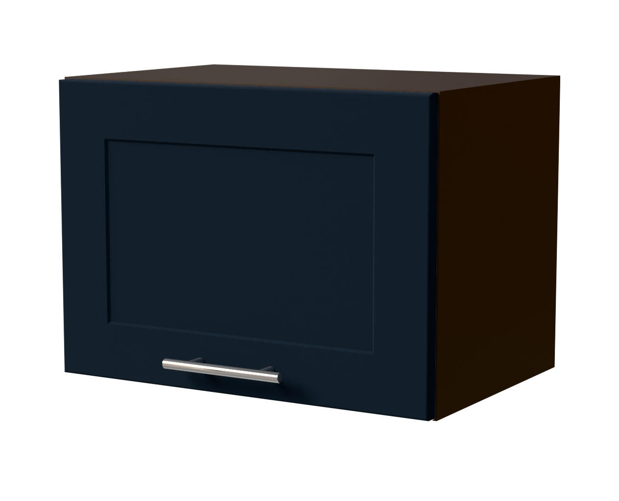 KLAPPHÄNGESCHRANK Oslo W4B/50 Lava / Indigo Matt 50 / 32,5 / 36cm - Dunkelgrau/Dunkelblau, Holz/Holzwerkstoff (50/36/32.5cm) - Feldmann-Wohnen