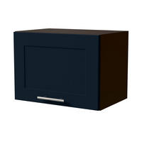 KLAPPHÄNGESCHRANK Oslo W4B/50 Lava / Indigo Matt 50 / 32,5 / 36cm - Dunkelgrau/Dunkelblau, Holz/Holzwerkstoff (50/36/32.5cm) - Feldmann-Wohnen