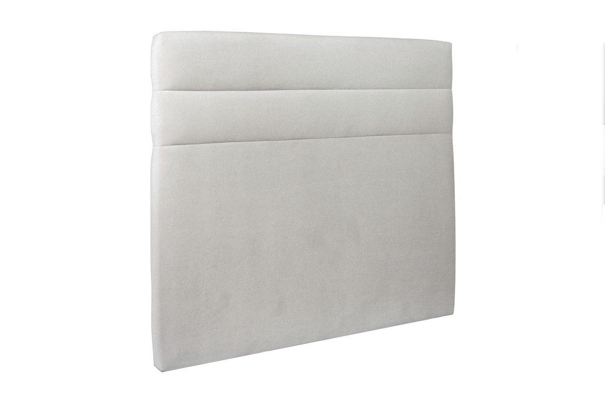 KOPFTEIL Modell Linien – Hellgrauer Samtstoff 200 cm - Beige/Hellgrau, Karton/Holz (200/120/10cm) - Sommeil de Plomb