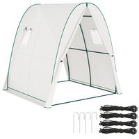 GEWÄCHSHAUS, 180L x 180B x 200H cm - Weiß, Kunststoff/Metall (180/200/180cm) - Outsunny