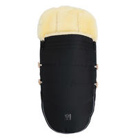 LAMMFELL-FUSSSACK Love the Nature, black - Schwarz, Fell (44/95cm) - Kaiserbaby