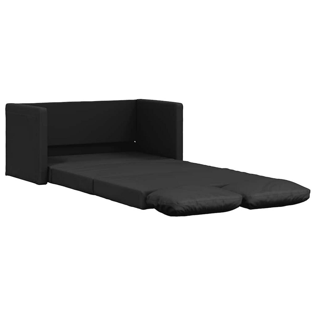 SCHLAFSOFA Taylor - Schwarz, Leder (112/60/55cm) - Nettlife