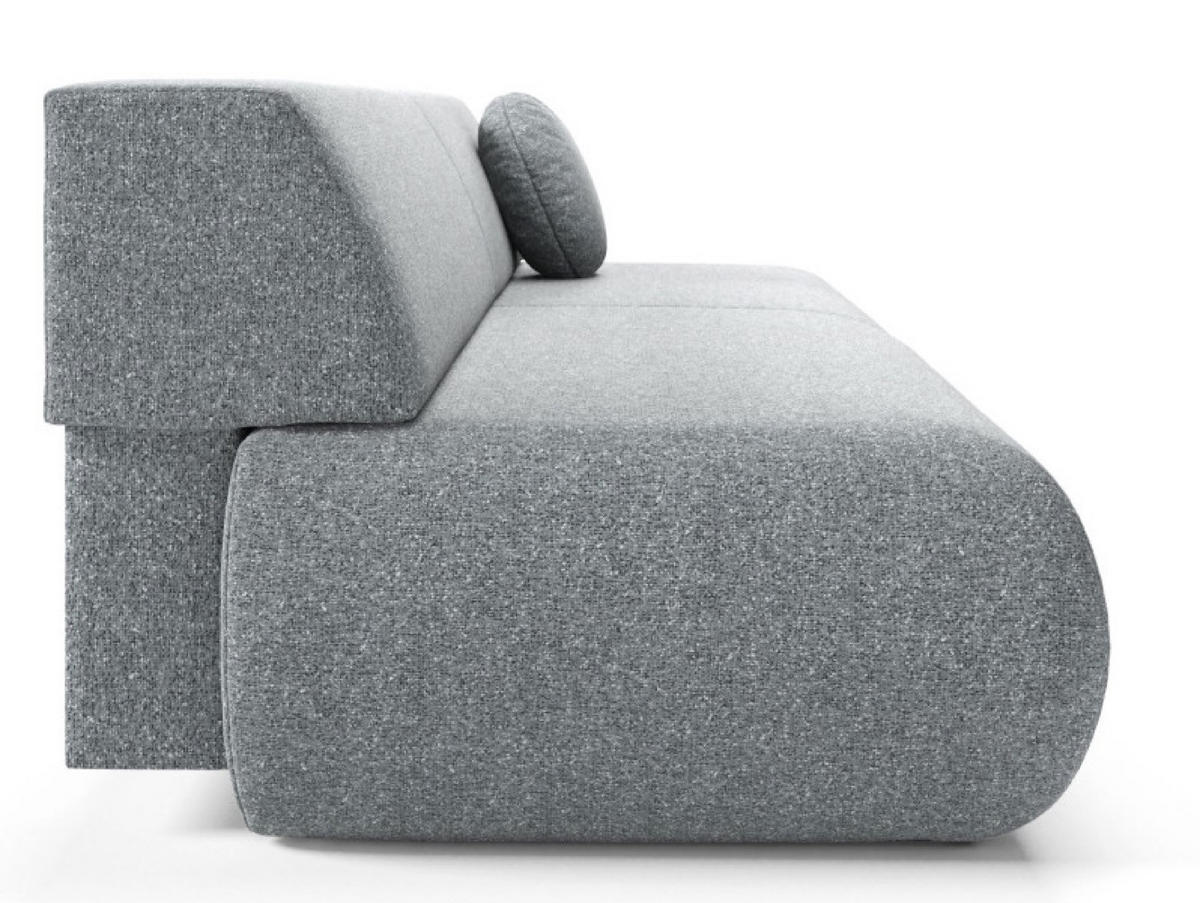 SOFA Dunkelgrau PENTI Mit Schlaffunktion Bez Armlehnen - Grau, Textil (214/74/100cm) - Sepro Meble