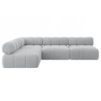 ECKSOFA modulares Sofa Samaro-L2 - 285x190x70 cm Grau Cord - Grau, Holzwerkstoff/Textil (285/190cm) - ALTDECOR