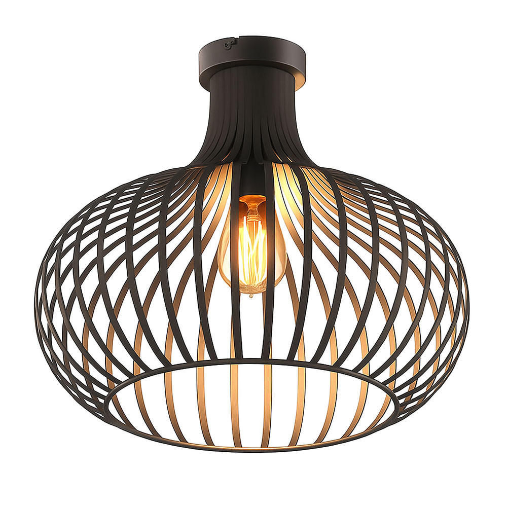 LED DECKENLEUCHTE Metall Rostoptik Braun - Braun, Metall (40/40/35cm) - Nowa