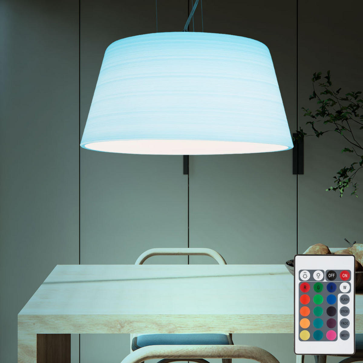 LED HÄNGELEUCHTE BIBRO Silber Glas - Silberfarben, Glas (39.5/39.5/110cm)