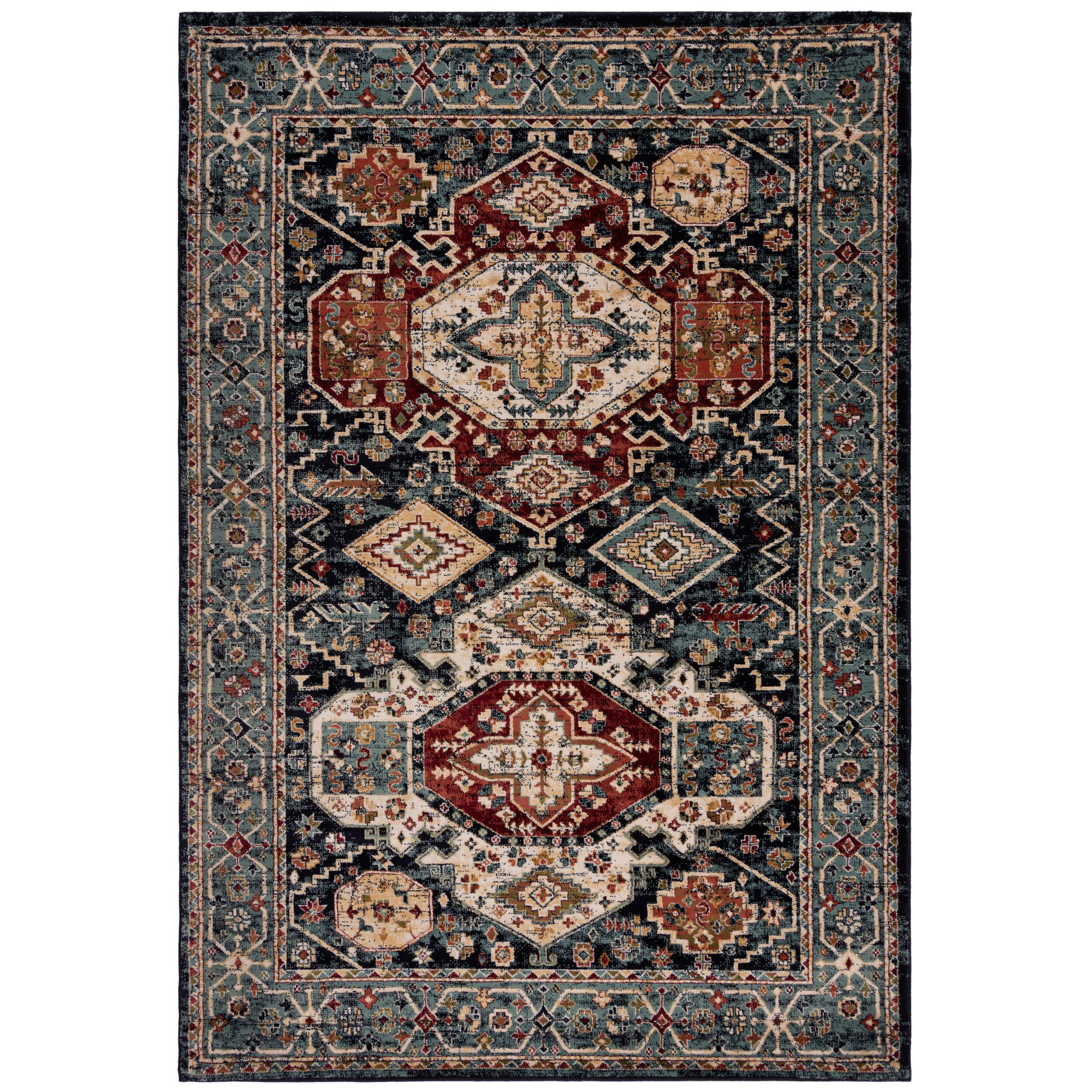 KURZFLORTEPPICH GLAZERT, geometrisch, Blau, 120 x 170 cm - Blau, Textil (170/120cm) - KADIMA DESIGN