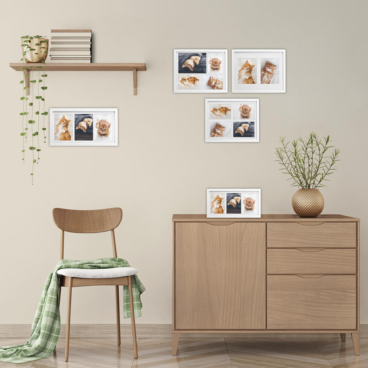 BILDERRAHMEN Galeria 10x15cm Weiß - Weiß, Holzwerkstoff (30/2/37cm) - BoMoe