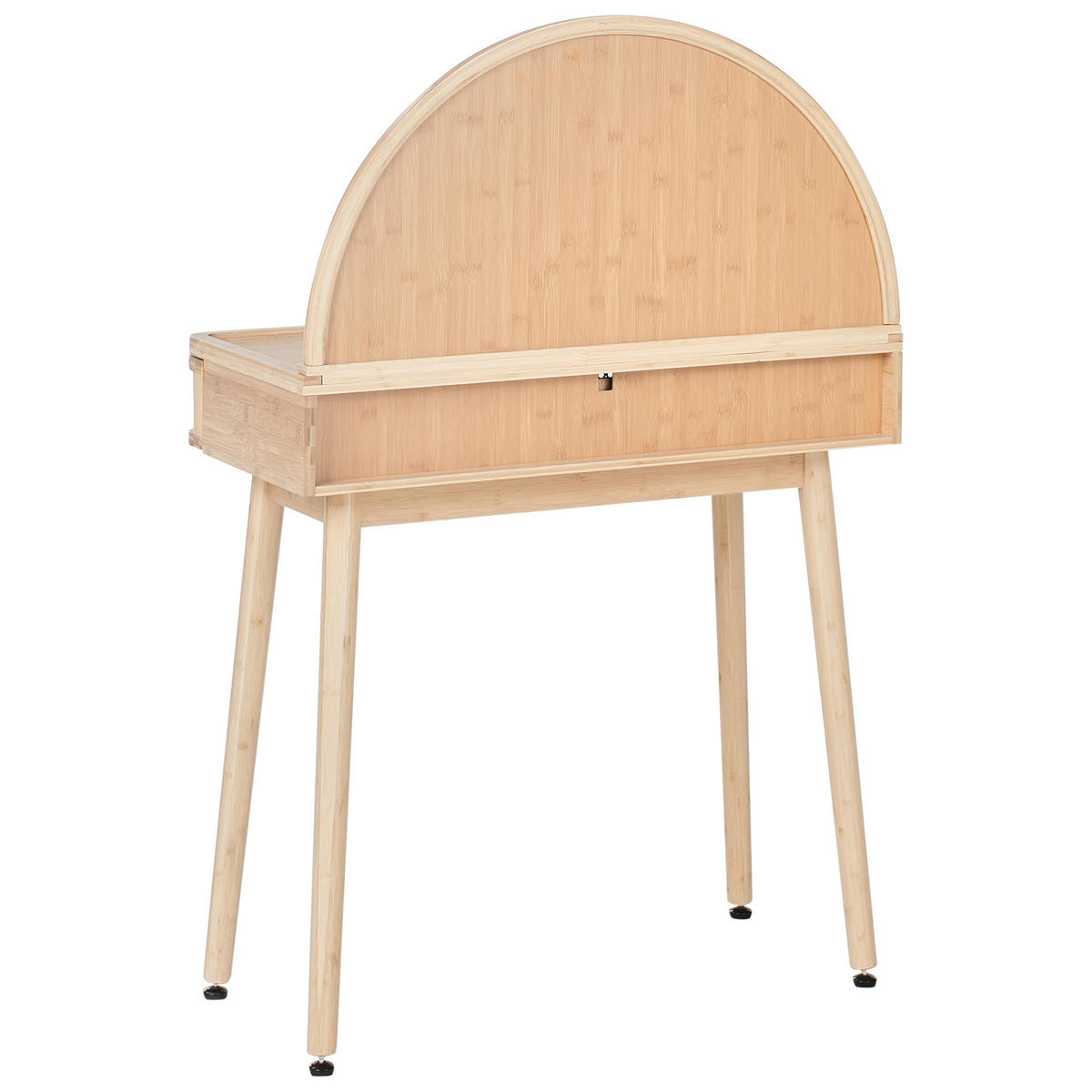 MASĂ DE MACHIAJ cu oglindă maro deschisă Rancheria - maro deschis, lemn (81/124/41cm) - Beliani