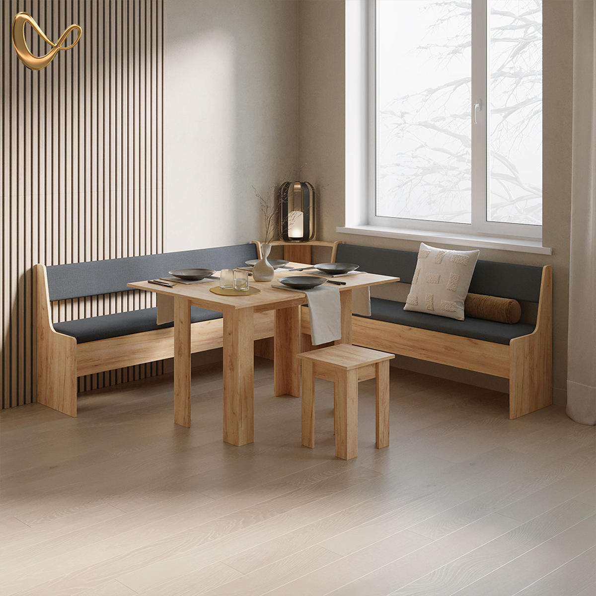 ESSZIMMER-ECKBANK Tiberio Sandeiche 41.5 x 166.6 cm - Sonoma Eiche, Holzwerkstoff (41.5/166.6cm) - Livinity®
