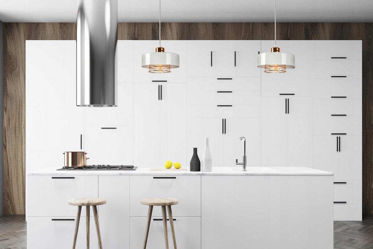 PENDELLEUCHTE EDISON - Goldfarben/Weiß, Metall (20/20/70cm) - kiki design