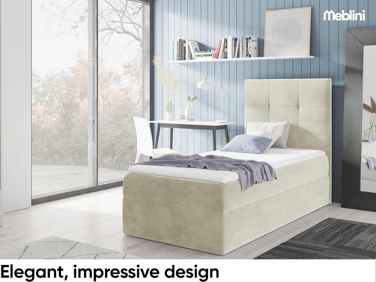 KINDERBETT MINO 2 - Creme, Holzwerkstoff (84/208cm) - Meblini