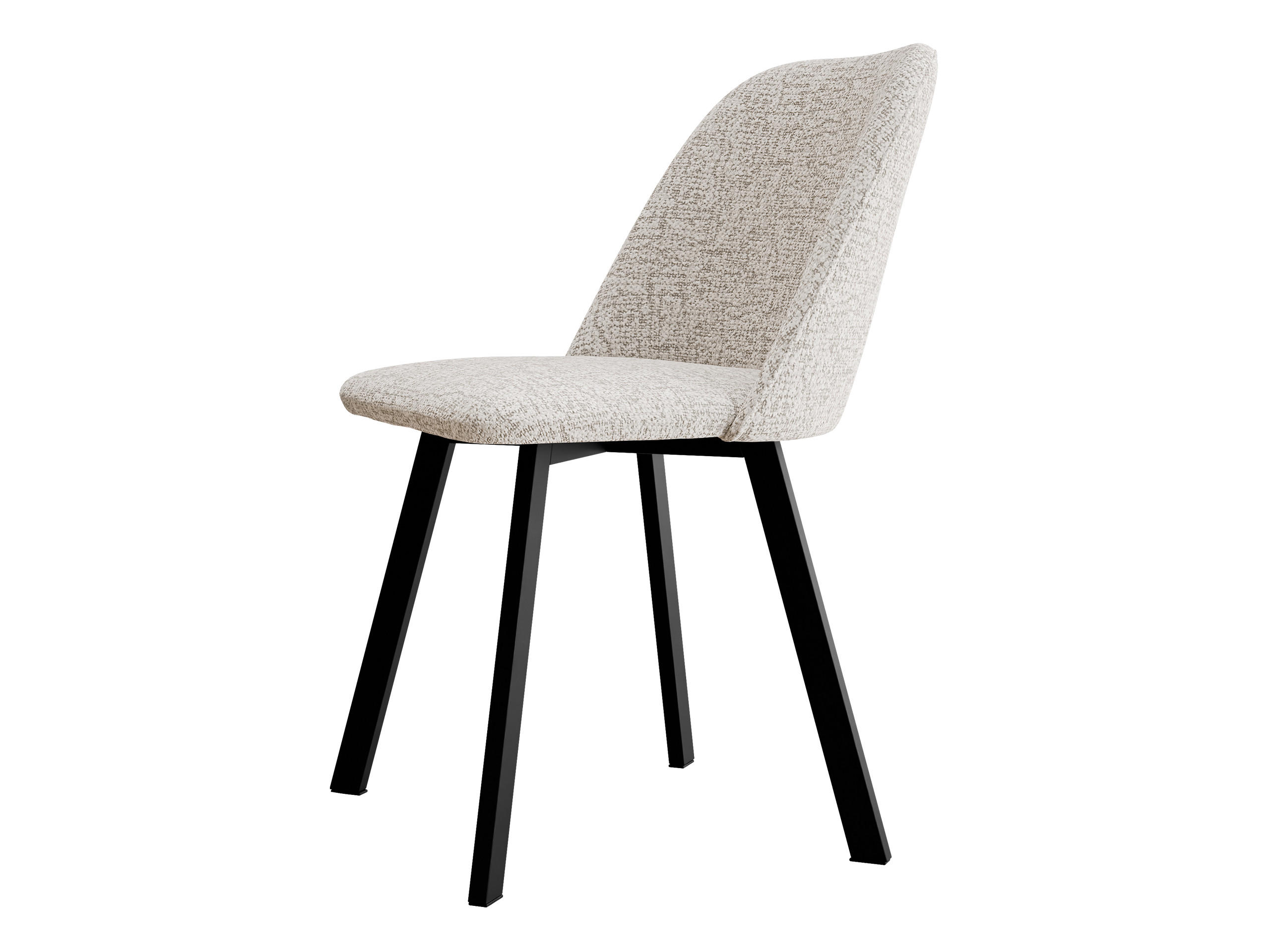 Mirjan24 Esszimmerstuhl Schwarz, Beige 47x80x58 cm