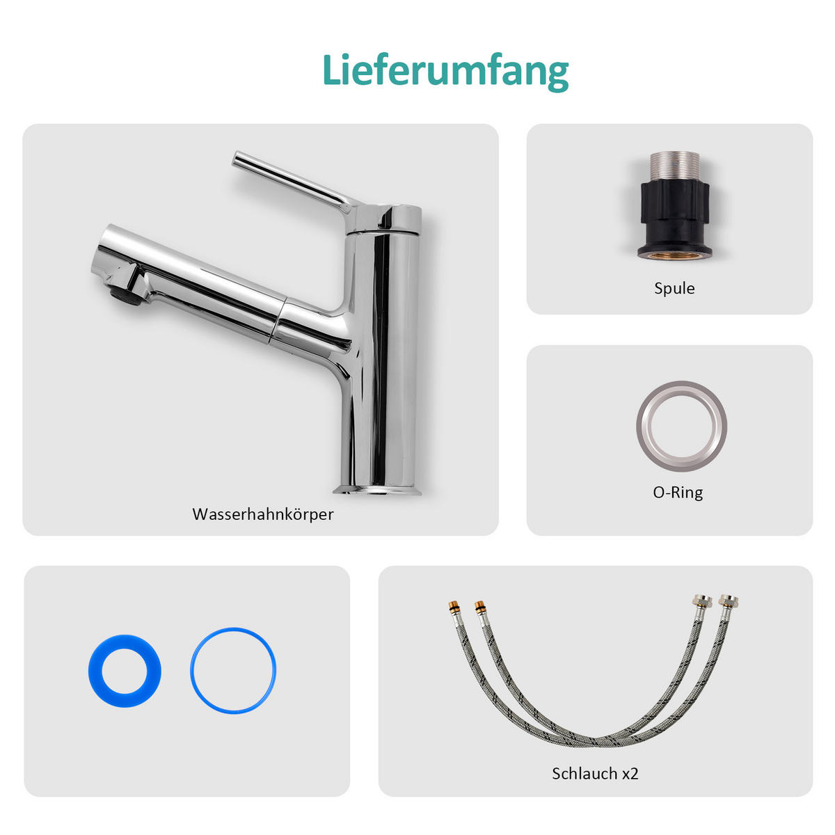 KÜCHENARMATUR Edelstahl mit LED-Temperaturanzeige 19,8/19,1/5,1 cm - Chromfarben, Metall (19.1/5.1/19.1cm) - EMKE