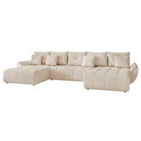 WOHNLANDSCHAFT DIEGO mit Schlaffunktion und Bettkasten Creme - Creme, Holzwerkstoff/Kunststoff (382/91/190cm) - Idohome