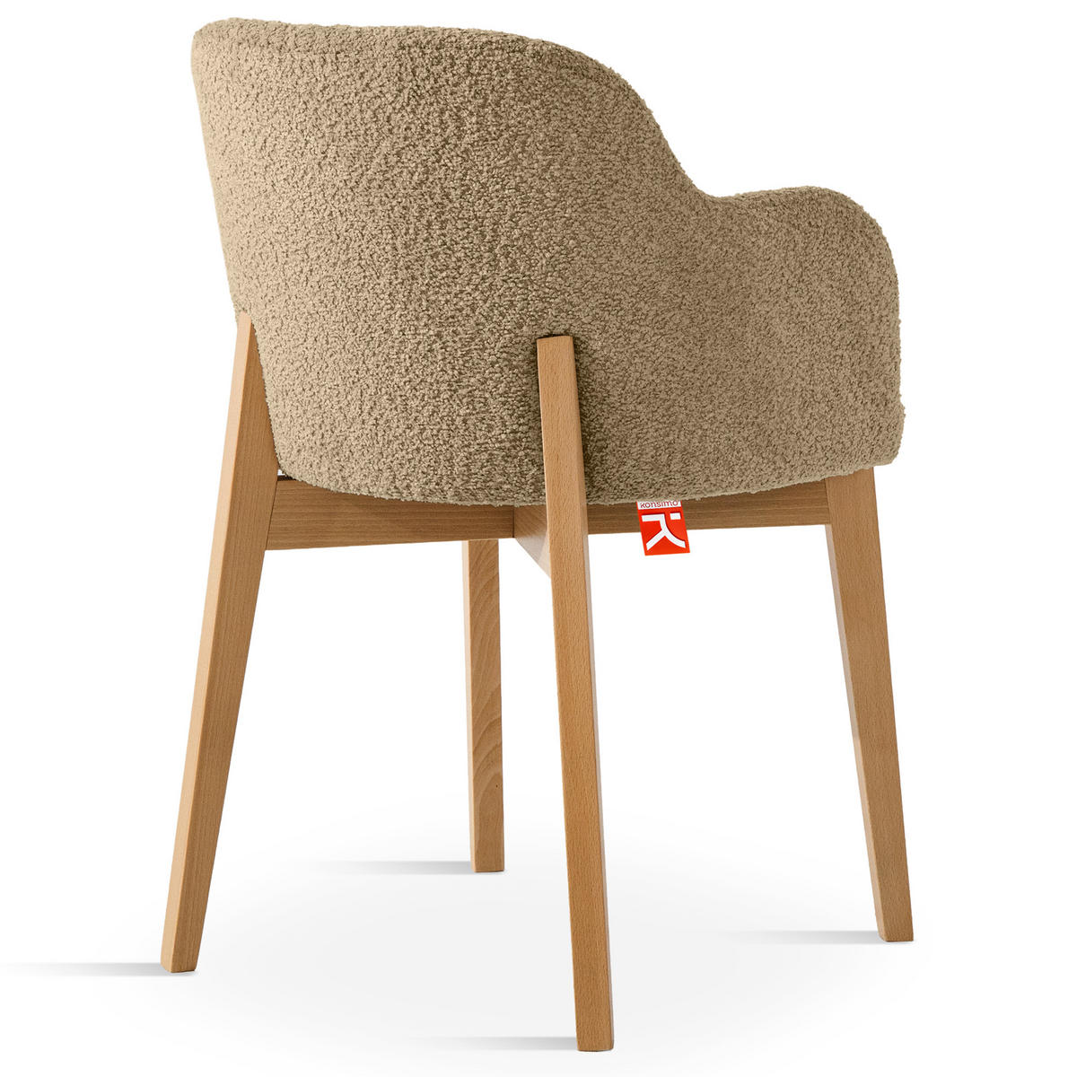 POLSTERSTUHL LONIS Esszimmerstühle 2er Set - Eichefarben/Braun, Holz/Textil (55/82/54cm) - KONSIMO®