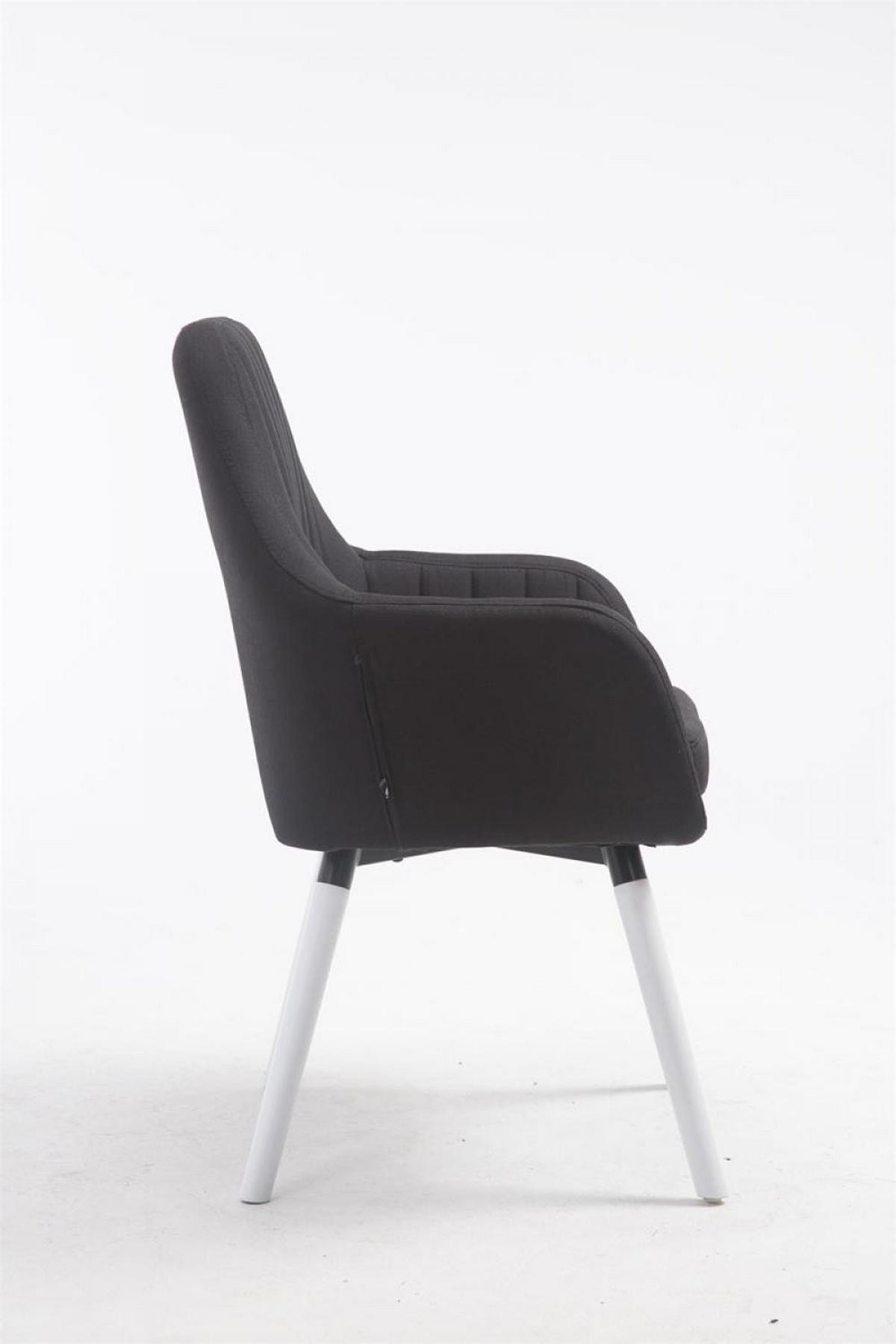 ARMLEHNENSTUHL Stoff schwarz - Schwarz/Weiß, Holz/Textil (67/93/58cm) - CLP