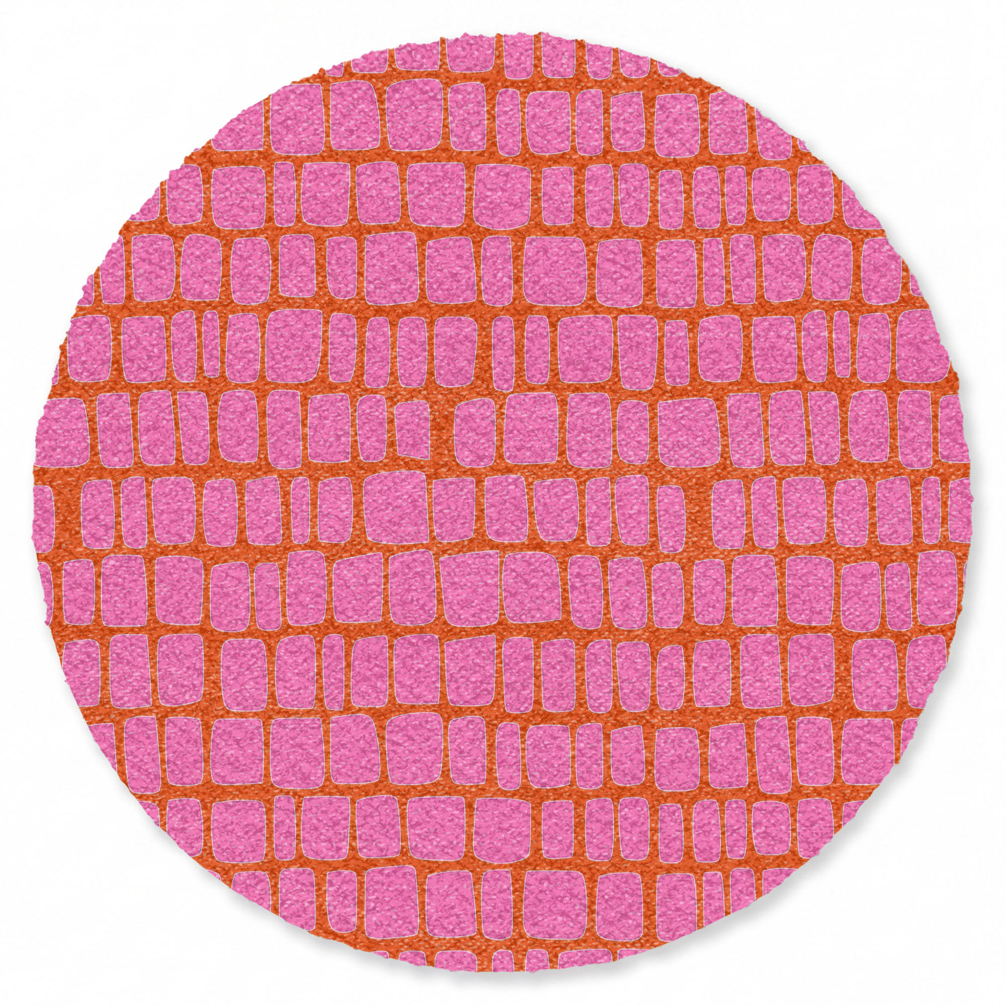 TEPPICH - Bio - Gitter - Rosa - 90x90 cm - Pink, Kunststoff/Textil (90/0.4cm) - OnlyWow