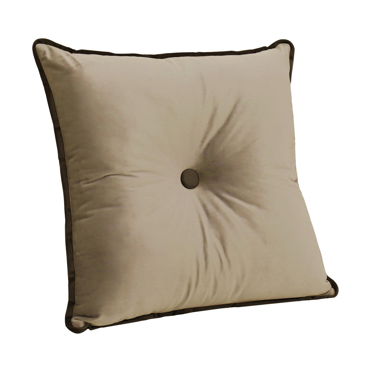 DEKOKISSEN Quadratische Samt 50*50cm - Hellbraun, Textil (50/50cm) - Vercart