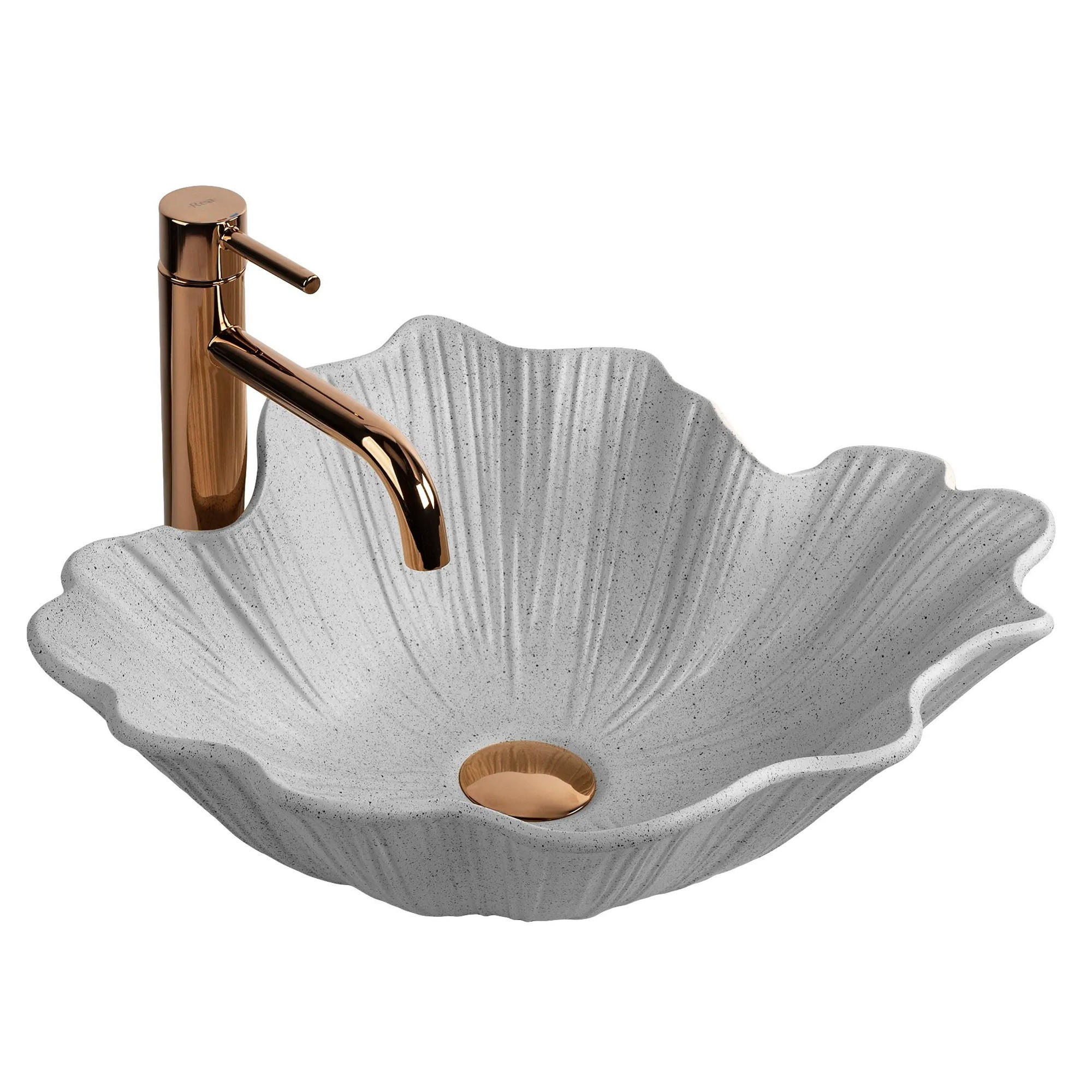 REA Aufsatzwaschbecken Grau 40x17x47.5 cm