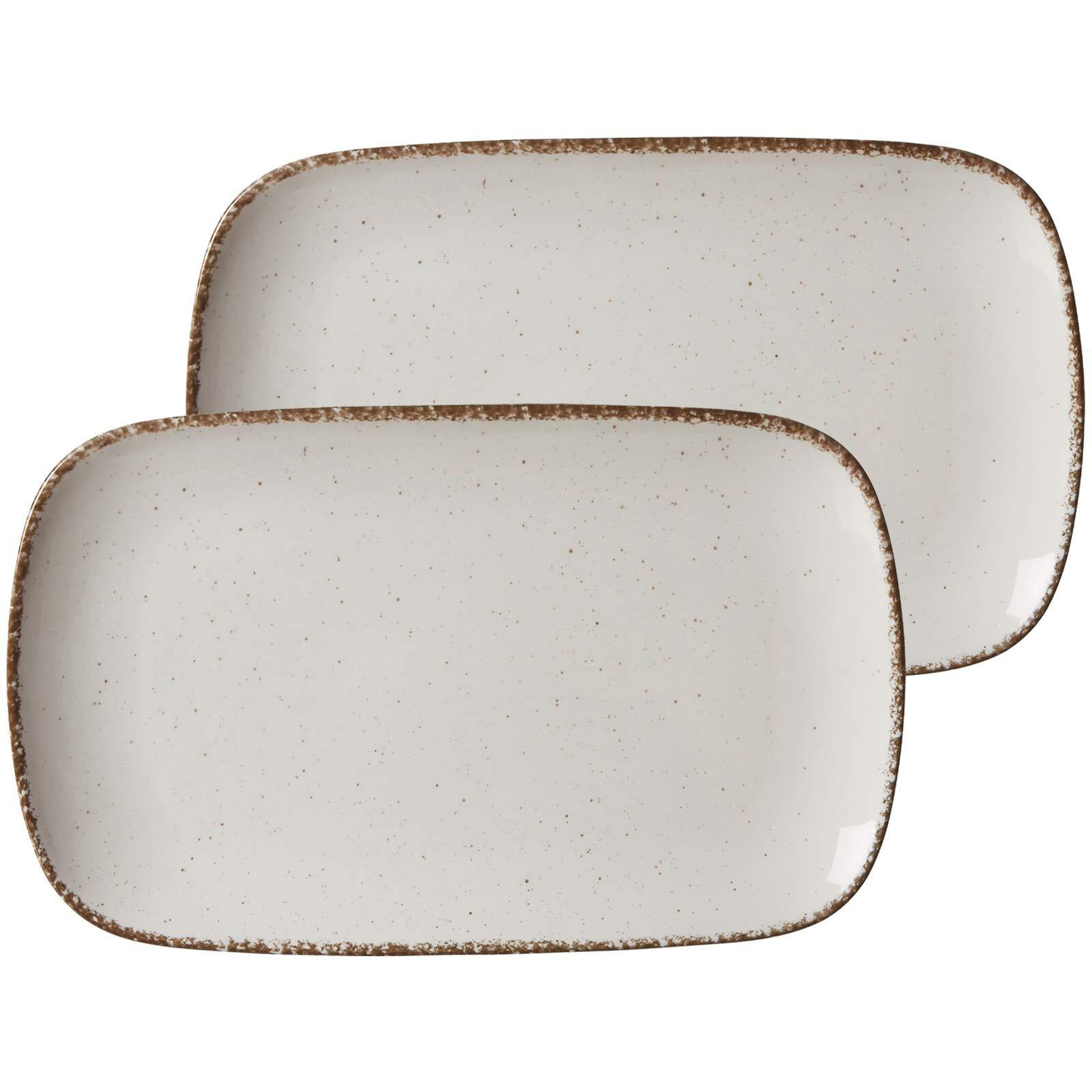 PLATTEN Casa Beige 33 x 20 cm 2er Set - Beige, Keramik (20/3/33cm) - Ritzenhoff Breker